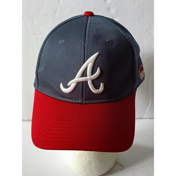 Atlanta Braves Hat Navy Blue Embroidered Strapback Cap - Picture 1 of 8